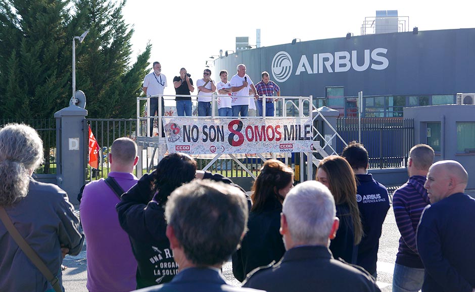 Concentración de apoyo a los 8 de Airbus