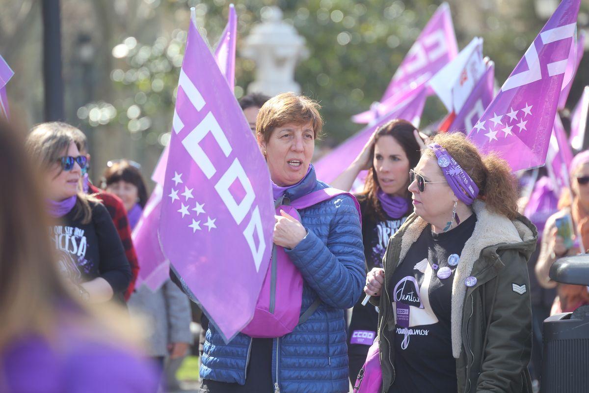8M Día Internacional de la Mujer Trabajadora, concentración en Cibeles