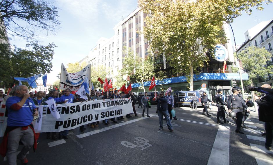 Manifestación de la plantilla de la EMT por un transporte público y de calidad 26/11/2015