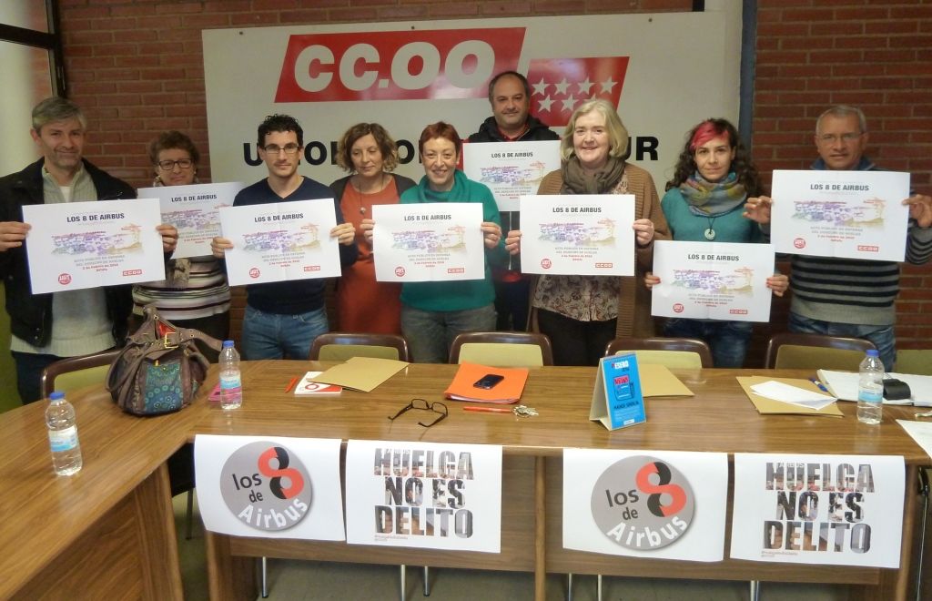 Partidos políticos y organizaciones sociales de Getafe muestran su apoyo a Los 8 de Airbus