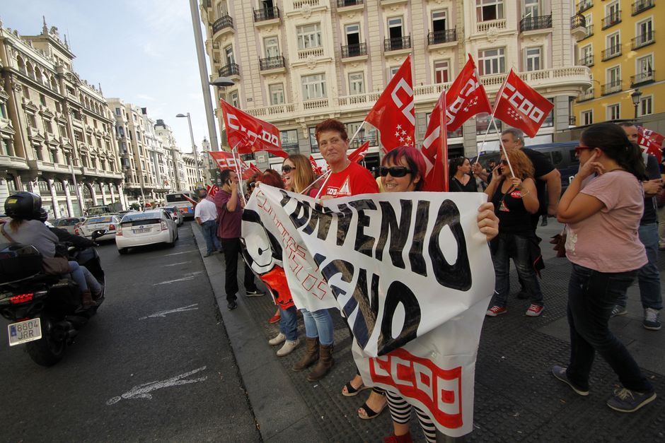 Manifestación del sector de Contact Center por un convenio justo