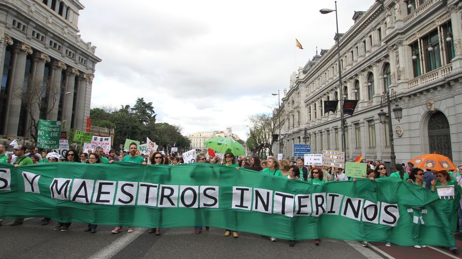 Manifestación de profesorado interino (archivo)