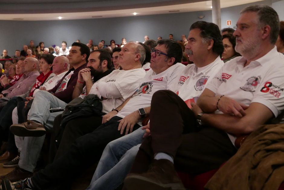 Acto público en apoyo a "Los 8 de Airbus" en defensa del derecho de huelga, Getafe 2-2-2016