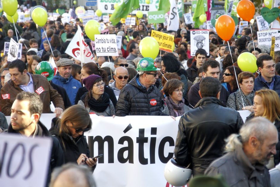 Marcha por el Clima "Frente al cambio climático, cambiemos de modelo" Madrid 29-11-2015