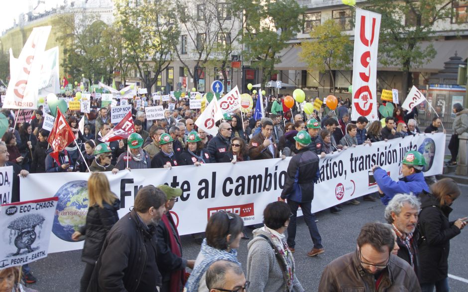 Marcha por el Clima "Frente al cambio climático, cambiemos de modelo" Madrid 29-11-2015
