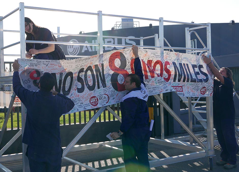 Concentración de apoyo a los 8 de Airbus