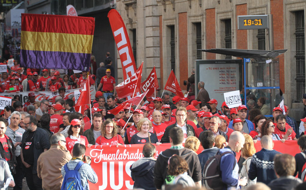 Manifestación de trabajadores de CocaCola por Justicia en el Tribunal Supremo