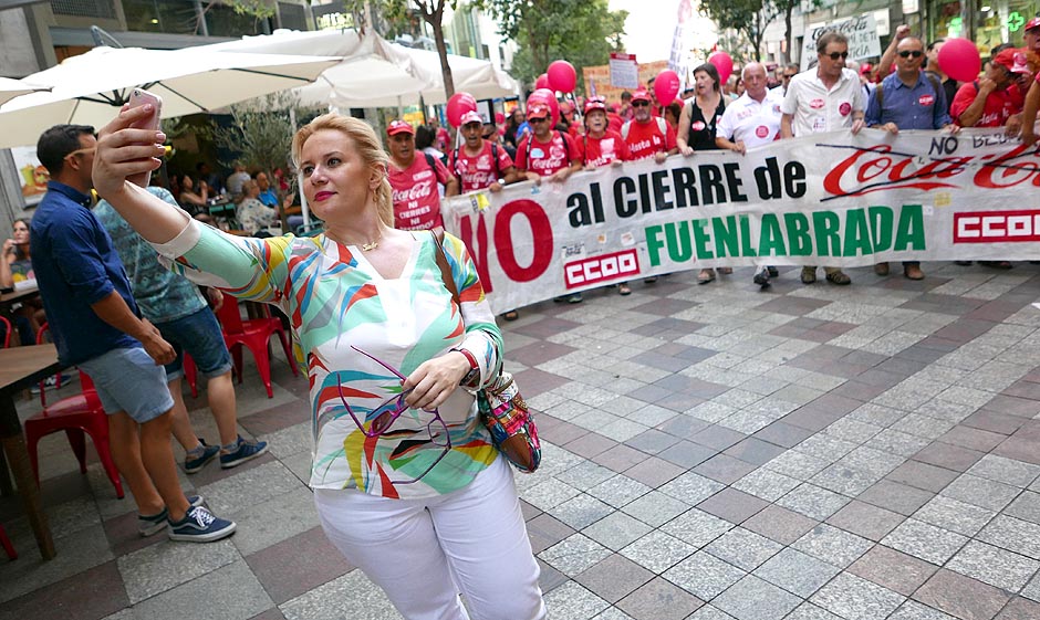 Manifestación trabajadores de Airbús y Coca Cola