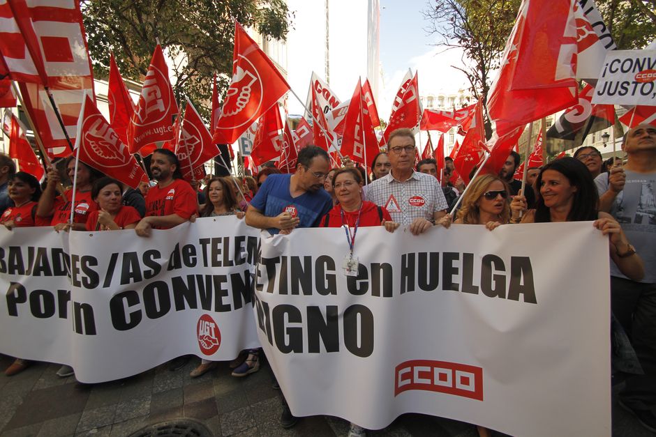 Manifestación del sector de Contact Center por un convenio justo