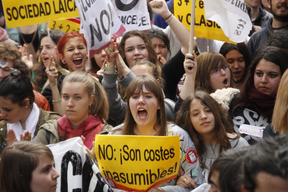 Manifestación de estudiantes por la derogación de la LOMCE, Madrid 14-4-2016