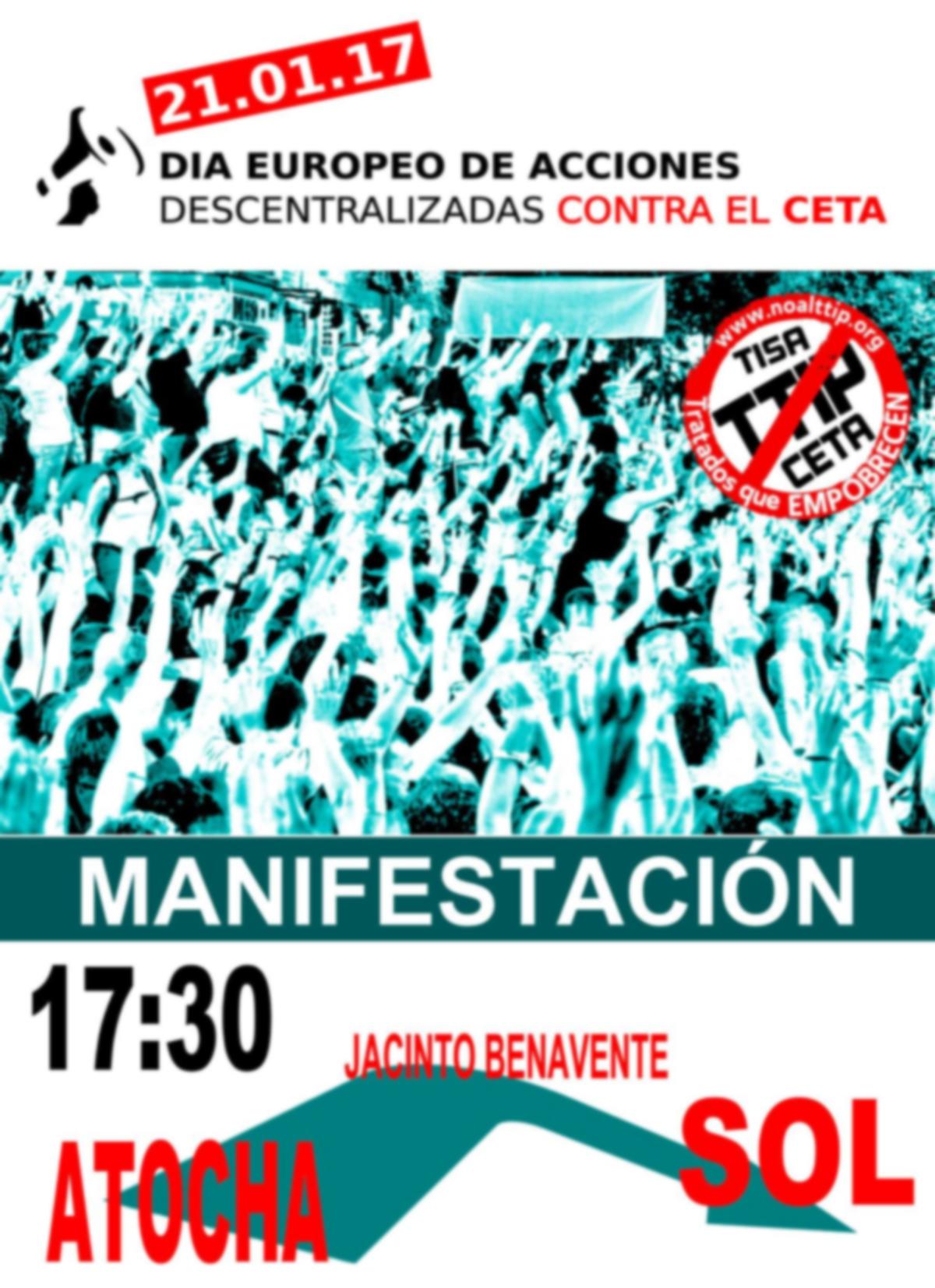 manifestación contra CETA