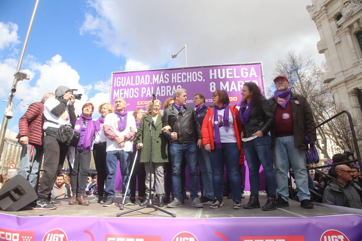 8M Día Internacional de la Mujer Trabajadora, concentración en Cibeles