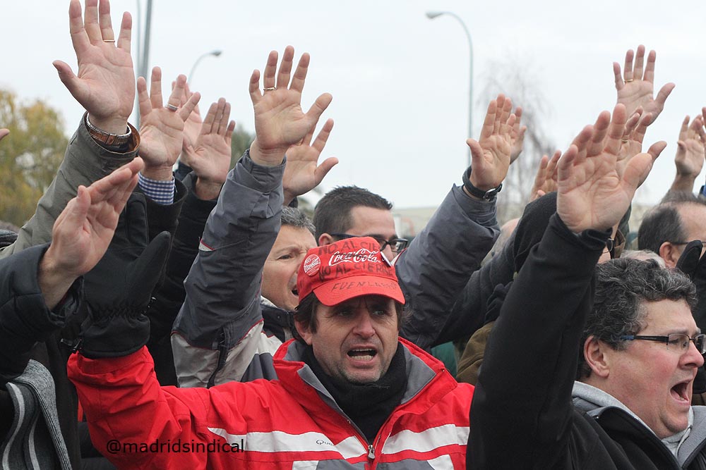 La plantilla de CocaCola en Fuenlabrada contra el desmantelamiento de la fábrica