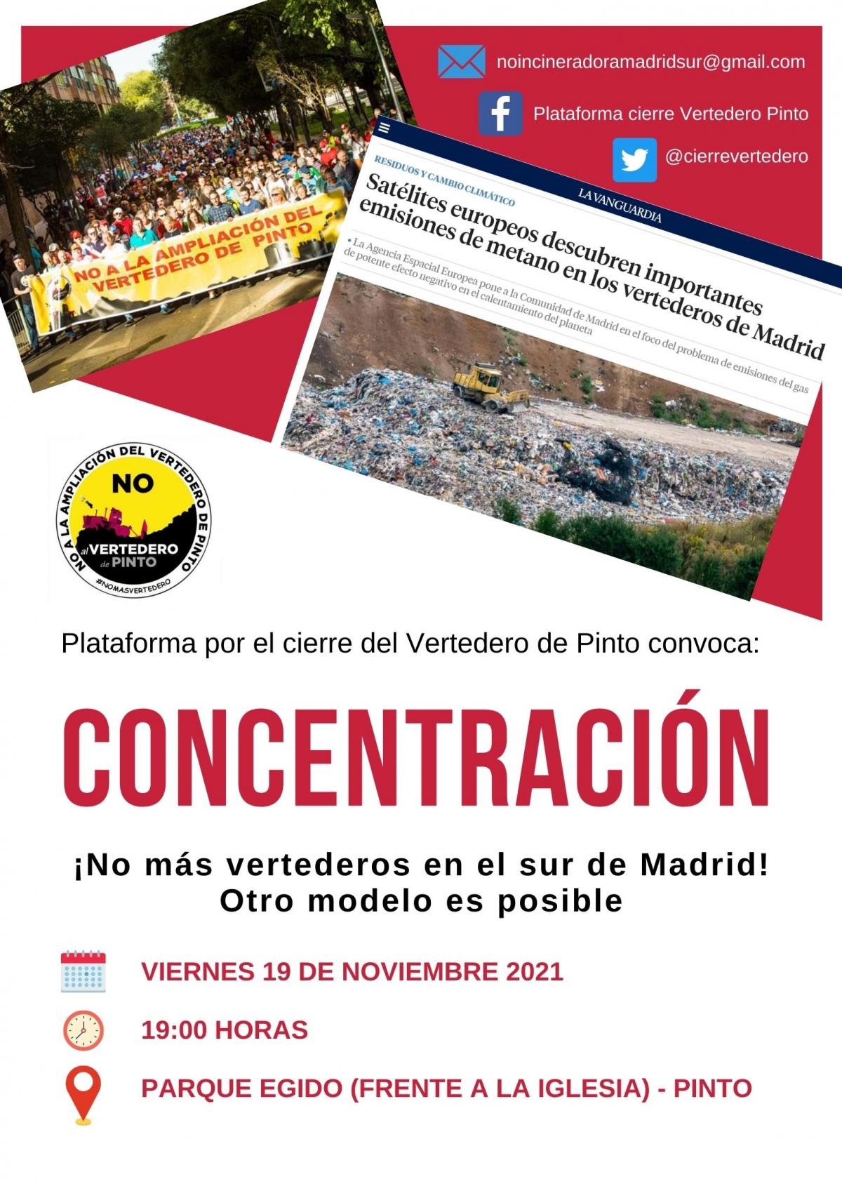Cartel manifestación Pinto