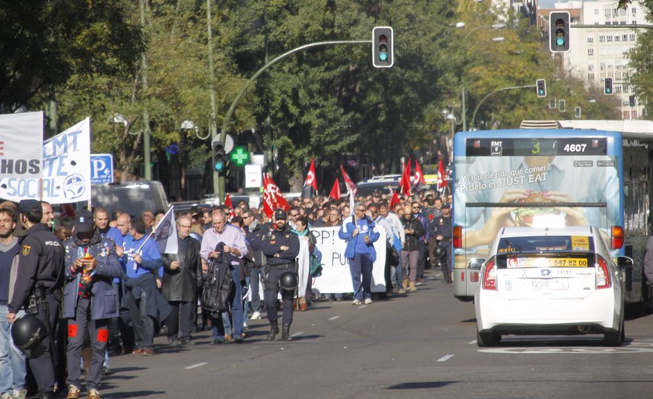 Manifestación de la plantilla de la EMT por un transporte público y de calidad 26/11/2015