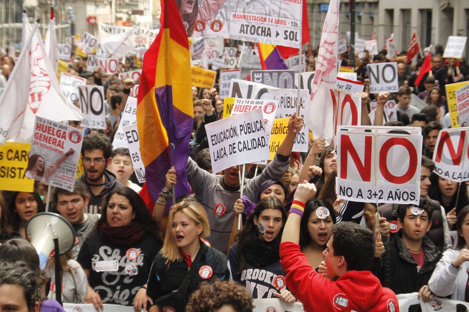 Manifestación de estudiantes por la derogación de la LOMCE, Madrid 14-4-2016