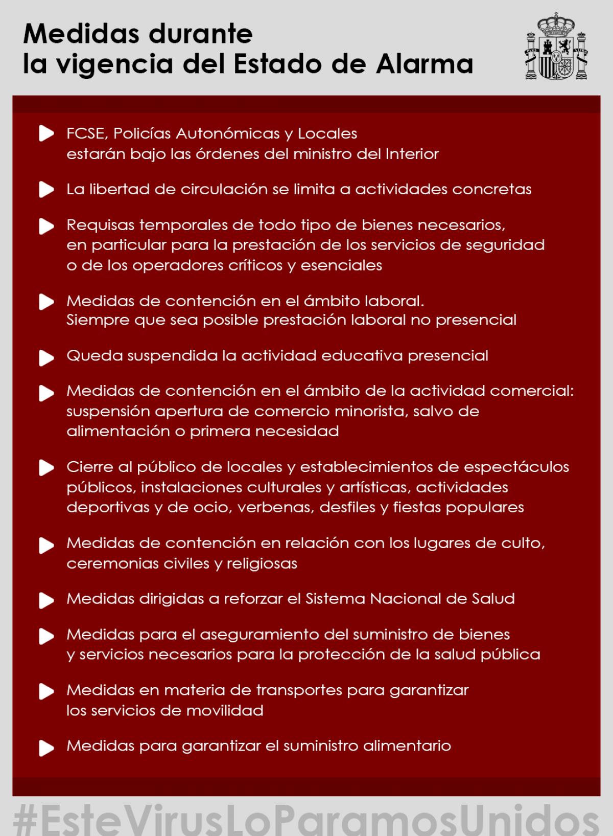 Boletín Oficial del Estado 14 de marzo 2020: Estado de Alarma