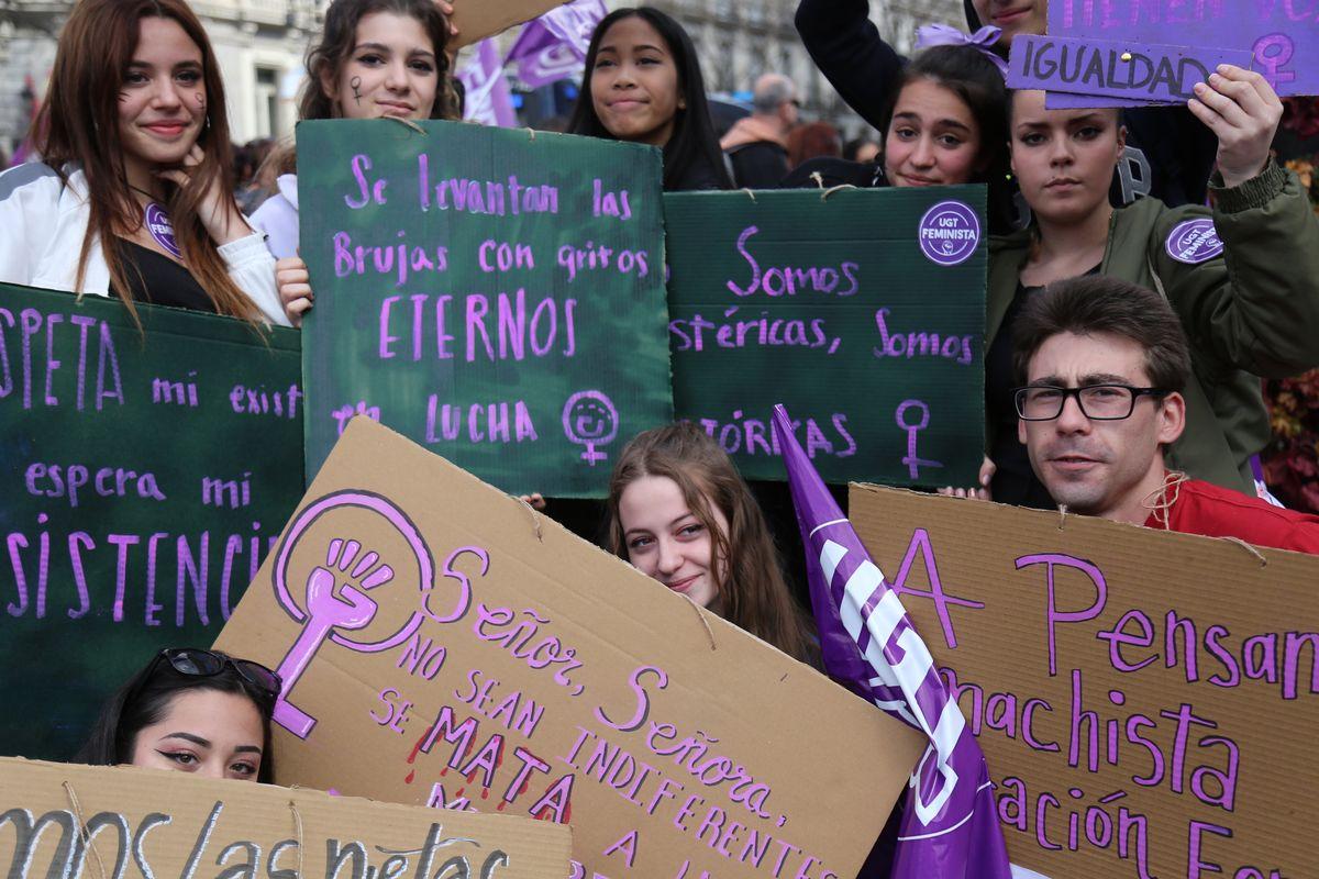 8M Día Internacional de la Mujer Trabajadora, concentración en Cibeles