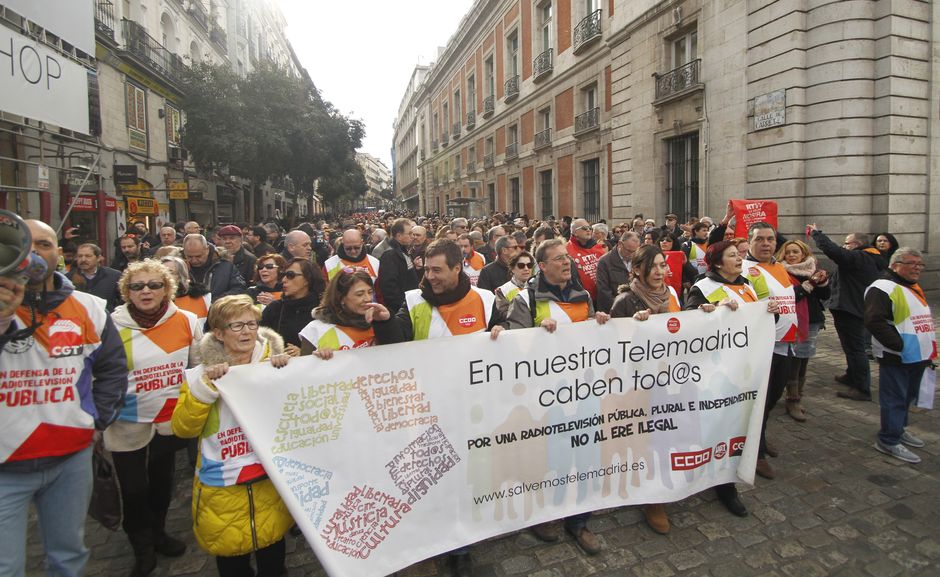Manifestación por una televisión pública al servicio de toda la sociedad