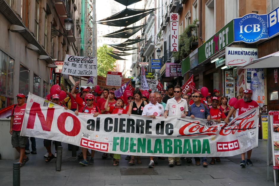 Manifestación trabajadores de Airbús y Coca Cola
