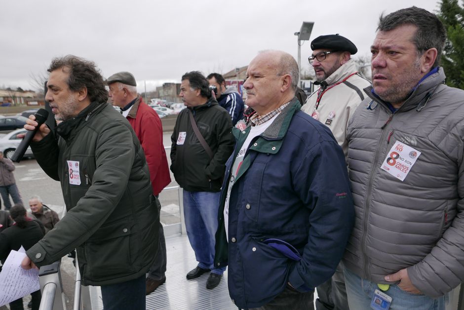 Concentración en apoyo a Los 8 de Airbus, 11 enero 2016