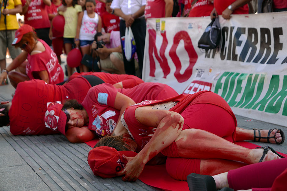 Manifestación trabajadores de Airbús y Coca Cola