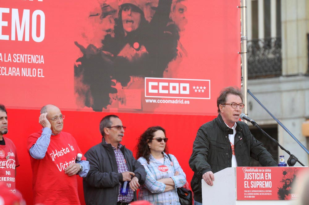 Manifestación de trabajadores de CocaCola por Justicia en el Tribunal Supremo