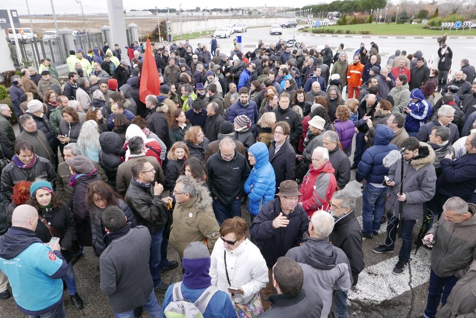 Concentración en apoyo a Los 8 de Airbus, 11 enero 2016