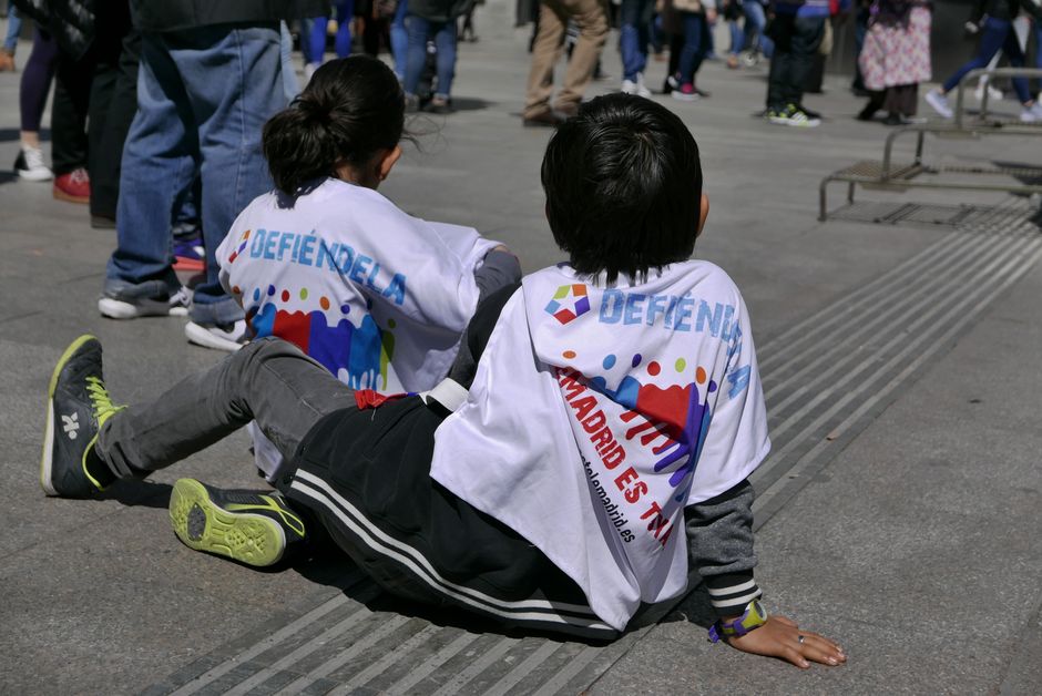 Manifestación de ex trabajadores de Telemadrid 9/4/2016