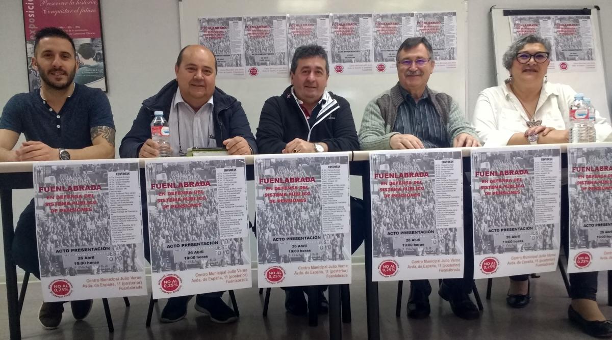 En Fuenlabrada suman fuerzas para defender el sistema público de pensiones