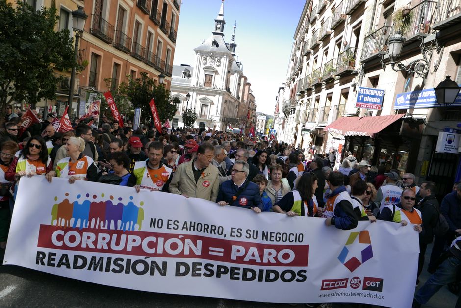 Manifestación de ex trabajadores de Telemadrid 9/4/2016