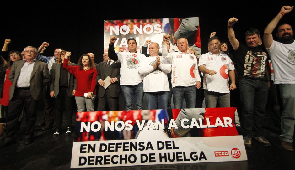 Acto de reconocimiento a la lucha de ´Los 8 de Airbus' y del sindicalismo en defensa del derecho de huelga