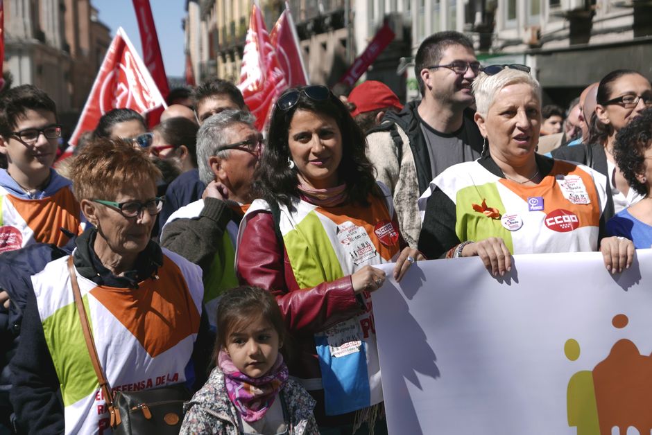 Manifestación de ex trabajadores de Telemadrid 9/4/2016