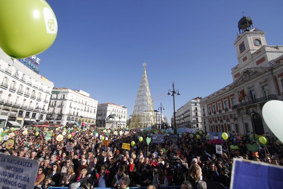 Marcha por el Clima "Frente al cambio climático, cambiemos de modelo" Madrid 29-11-2015