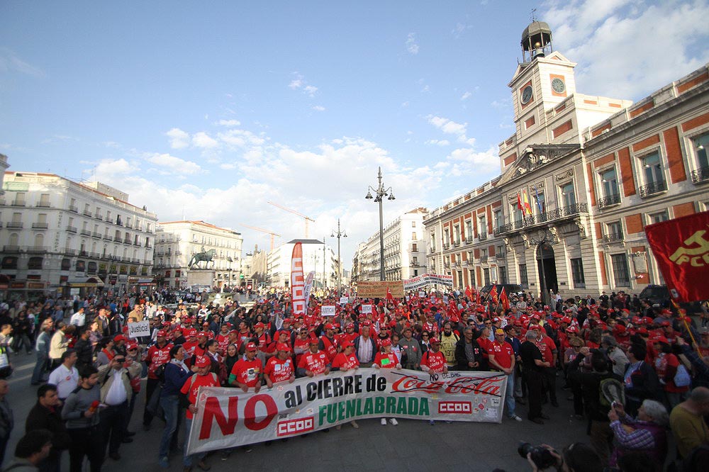 Manifestación de trabajadores de CocaCola por Justicia en el Tribunal Supremo