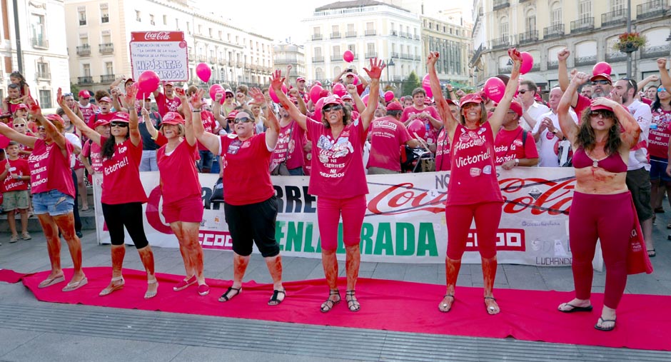Manifestación trabajadores de Airbús y Coca Cola