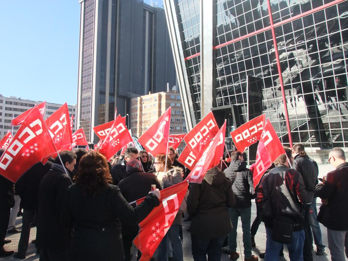 Concentración ante la sede de Bankia