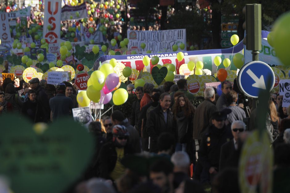 Marcha por el Clima "Frente al cambio climático, cambiemos de modelo" Madrid 29-11-2015