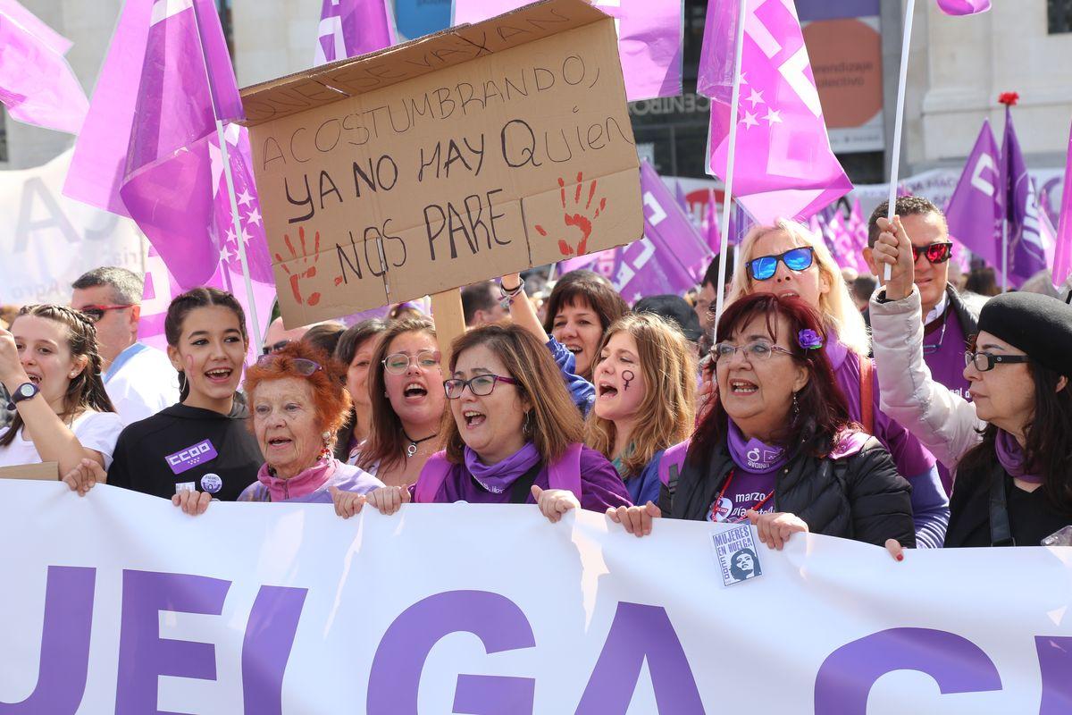 8M Día Internacional de la Mujer Trabajadora, concentración en Cibeles