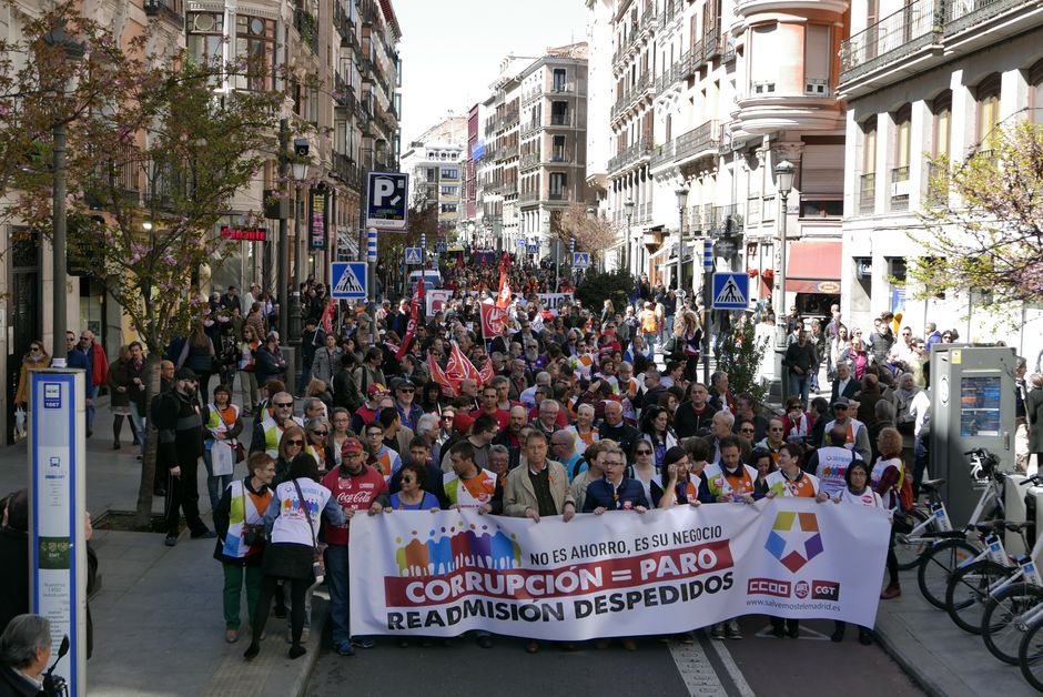 Manifestación de ex trabajadores de Telemadrid 9/4/2016