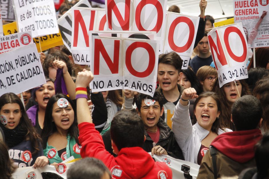 Manifestación de estudiantes por la derogación de la LOMCE, Madrid 14-4-2016