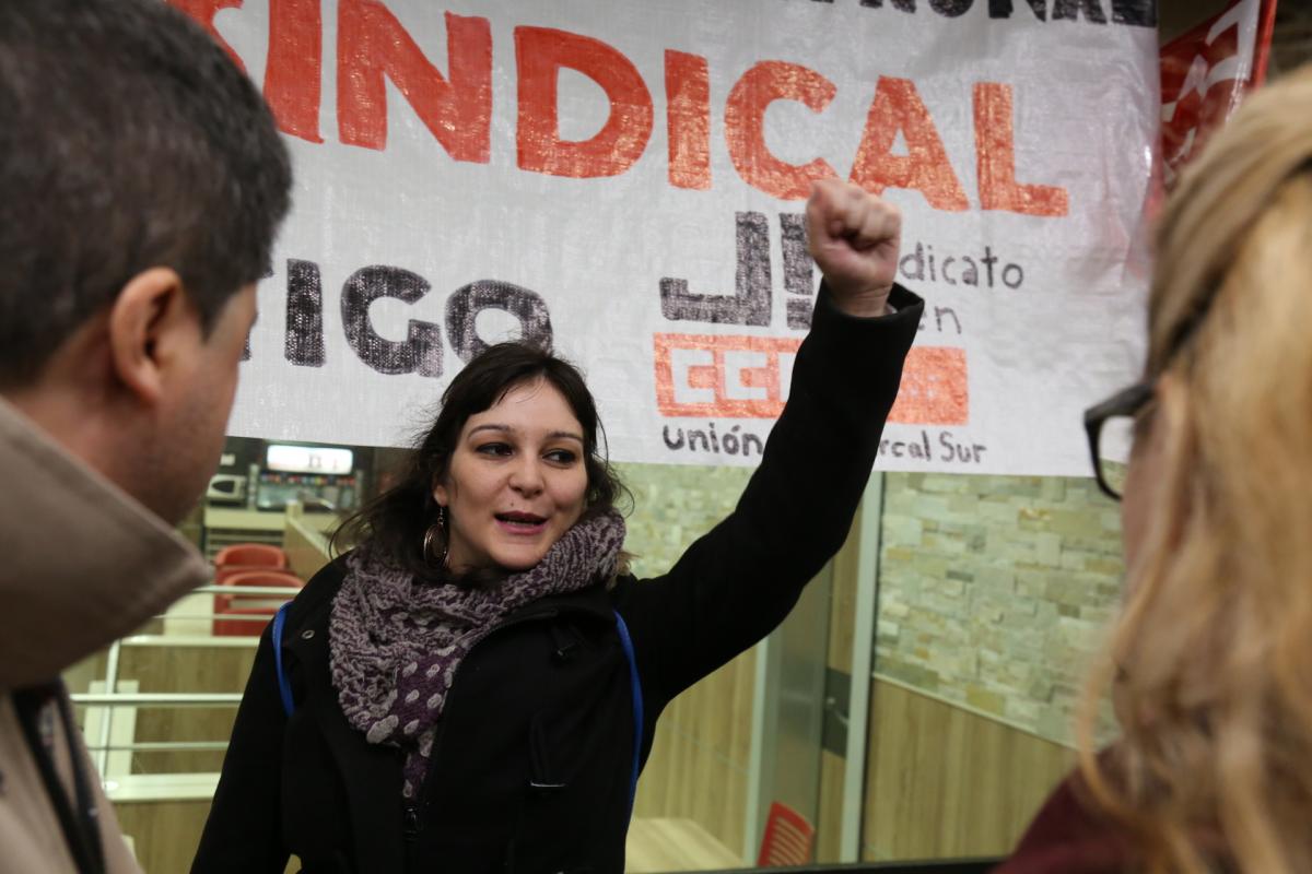 Beatriz Panadero a la salida del juicio, que se ha suspendido hasta enero